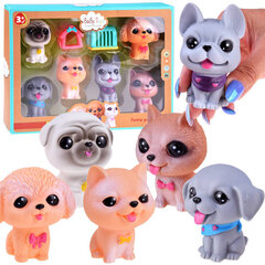 Kummist koerte kujukeste komplekt Baby Toys, 6-osaline hind ja info | Mänguasjad tüdrukutele | hansapost.ee