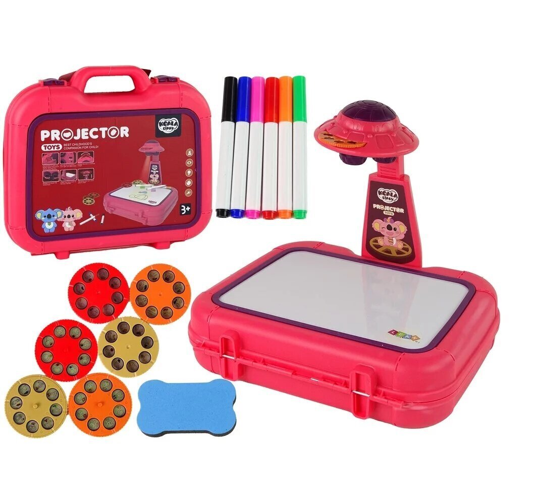 Projektori komplekt kohvriga Koala Diary, punane hind ja info | Arendavad laste mänguasjad | hansapost.ee