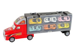 Suur veoauto koos autodega Lean Toys hind ja info | Mänguasjad poistele | hansapost.ee