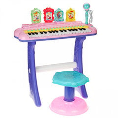 Vaikiškas pianinas su mikrofonu ir kėdute цена и информация | Развивающие игрушки для детей | hansapost.ee