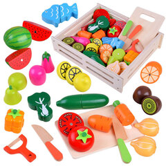 Puidust puuviljad ja köögiviljad hind ja info | Arendavad laste mänguasjad | hansapost.ee
