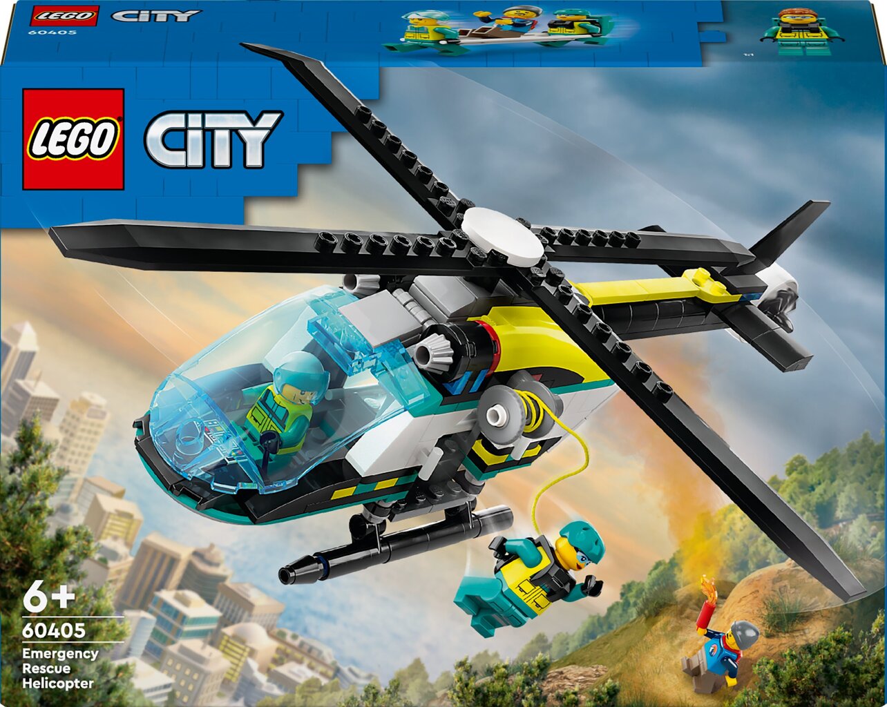 60405 LEGO® City Kiirabi päästekopter цена и информация | Klotsid ja konstruktorid | hansapost.ee