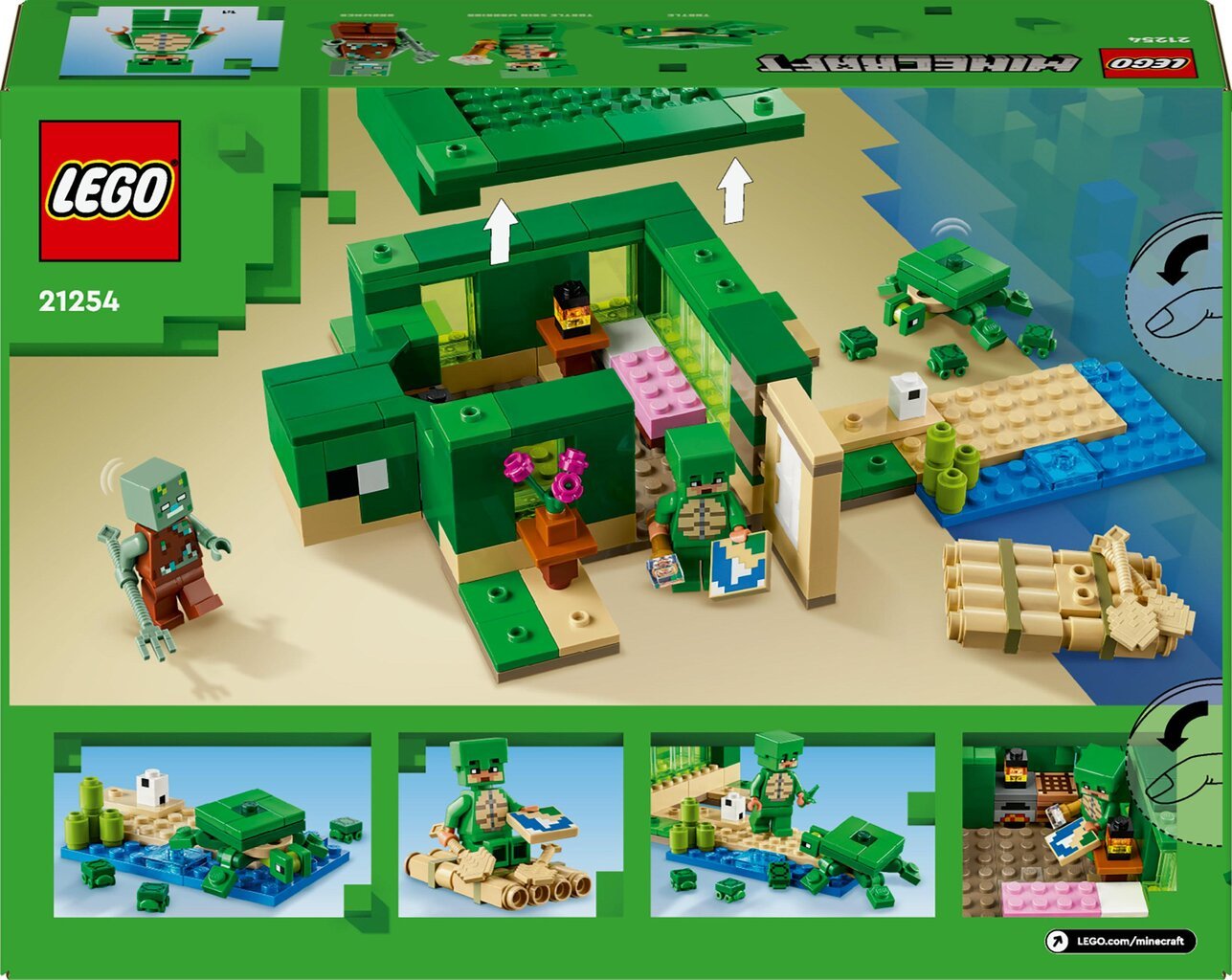 21254 LEGO® Minecraft Maja Kilpkonnarannas цена и информация | Klotsid ja konstruktorid | hansapost.ee