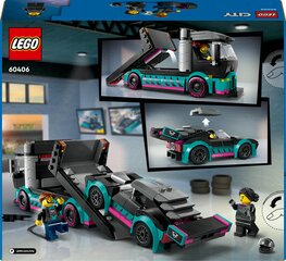 60406 LEGO® City Race Car and Car Carrier Truck võidusõiduauto ja autorekka hind ja info | Klotsid ja konstruktorid | hansapost.ee