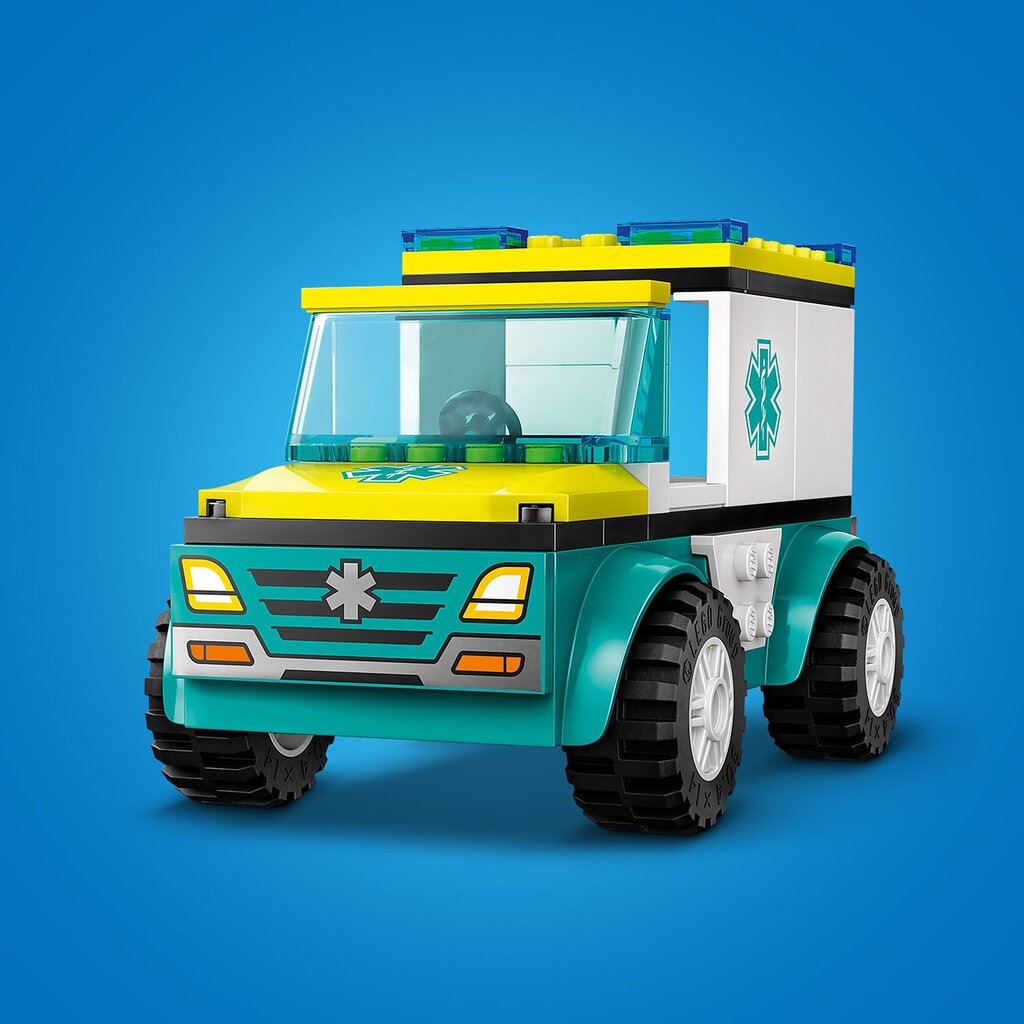 60403 LEGO® City Emergency Ambulance and Snowboarder kiirabiauto ja lumelaudur hind ja info | Klotsid ja konstruktorid | hansapost.ee
