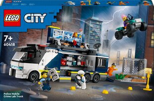 60418 Полицейский мобильный грузовик для криминальной лаборатории LEGO® City цена и информация | Конструкторы и кубики | hansapost.ee