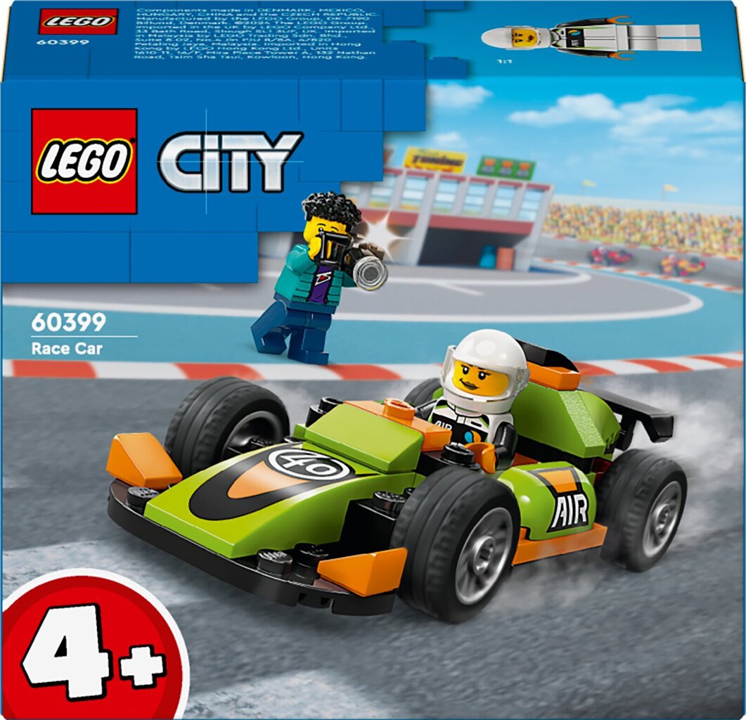 60399 LEGO® City roheline võidusõiduauto цена и информация | Klotsid ja konstruktorid | hansapost.ee