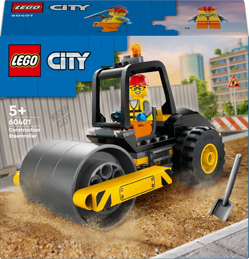 60401 LEGO® City Construction Steamroller ehituse teerull цена и информация | Klotsid ja konstruktorid | hansapost.ee