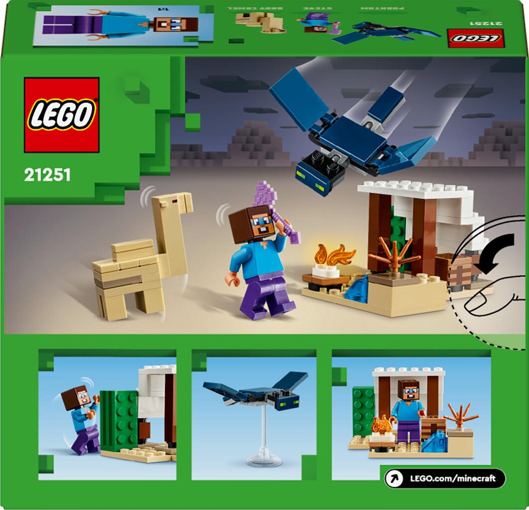 21251 LEGO® Minecraft Steve'i kõrbeekspeditsioon цена и информация | Klotsid ja konstruktorid | hansapost.ee