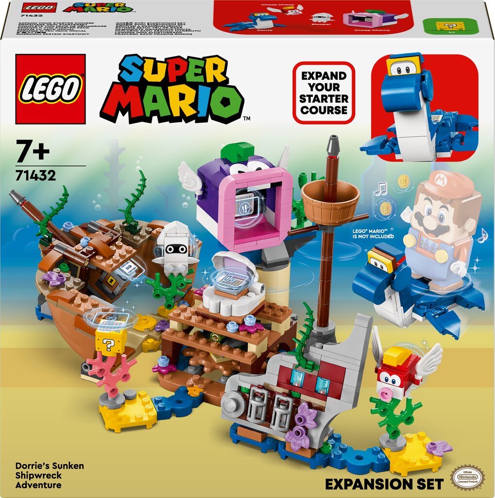 71432 LEGO® Super Mario Dorrie uppunud laeva seiklus – laienduskomplekt цена и информация | Klotsid ja konstruktorid | hansapost.ee