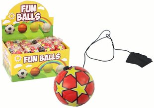 Nööriga pall, punane, 6 cm hind ja info | Arendavad laste mänguasjad | hansapost.ee