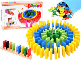 Puidust värvilised Doomino klotsid, 300 tk. hind ja info | Arendavad laste mänguasjad | hansapost.ee