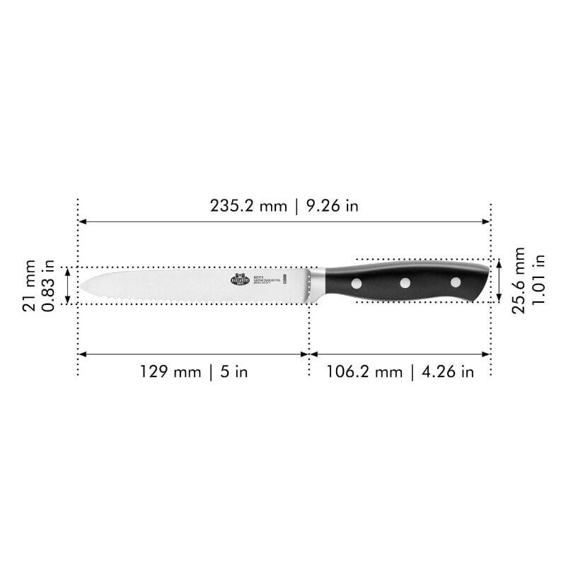 Universaalne nuga, 13 cm hind ja info | Kööginoad ja teritajad | hansapost.ee