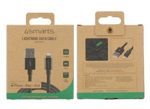 USB-A ja Lightning kaabel RapidCord 1m must *MFi sertifikaadiga hind ja info | Juhtmed ja kaablid | hansapost.ee