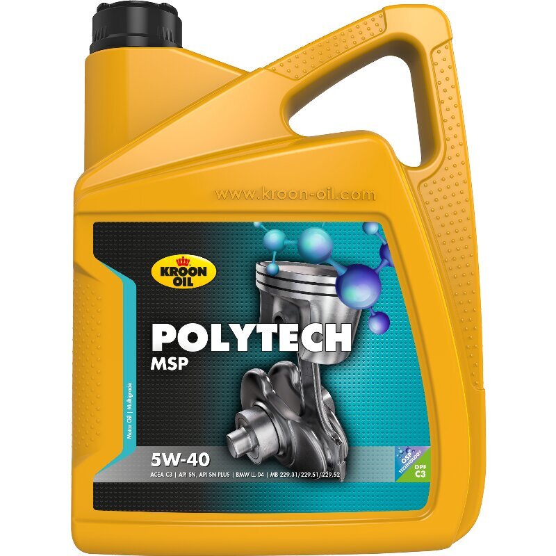 Õli Kroon-Oil Poly Tech MSP 5W-40, 5L hind ja info | Mootoriõlid | hansapost.ee