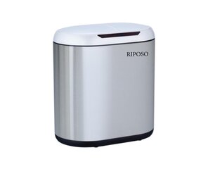 Автоматическое мусорное ведро RIPOSO BARI, 9 л, серебристое цена и информация | Мусорные баки | hansapost.ee
