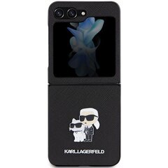 Karl Lagerfeld KLHCZF5SAKCNPK Sam Z Flip5 F731 hardcase czarny|black Saffiano Karl&Choupette Pin цена и информация | Чехлы для телефонов | hansapost.ee