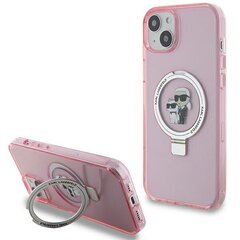 Karl Lagerfeld KLHMP15MHMRSKCP iPhone 15 Plus 6.7" różowy|pink hardcase Ring Stand Karl&Choupettte MagSafe цена и информация | Чехлы для телефонов | hansapost.ee