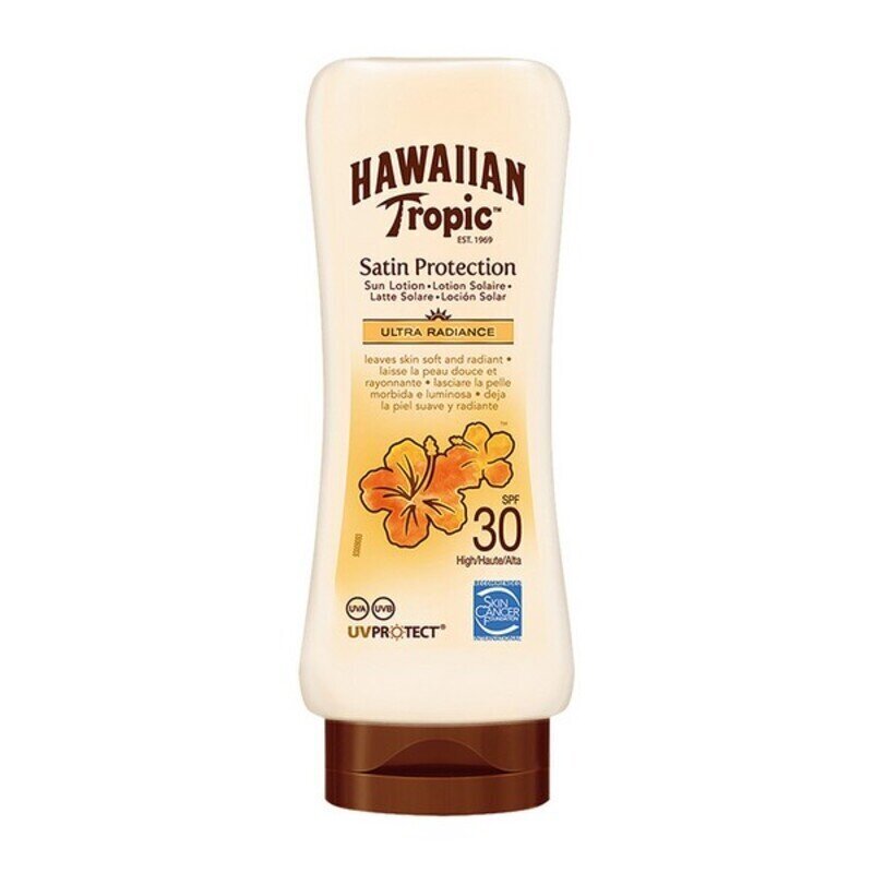 Päikesekreem Satin Protection Ultra Radiance Hawaiian Tropic, 180 ml цена и информация | Päikesekaitse ja päevitusjärgsed kreemid | hansapost.ee