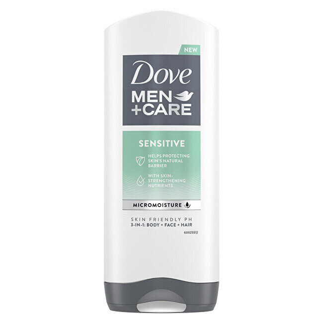 Dušigeel 3-1 Dove Care Sensitive, 250 ml hind ja info | Dušigeelid, õlid | hansapost.ee