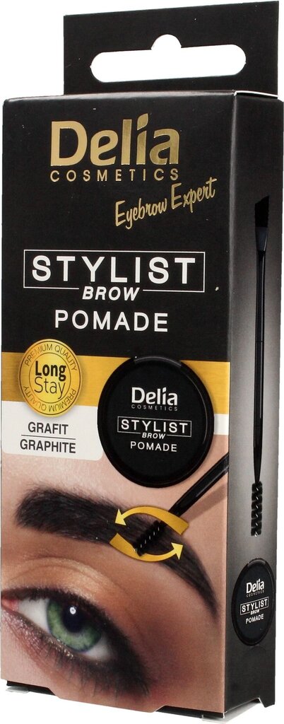Kulmupumat Delia Cosmetics Eyebrow Expert Graphit, 2,5 g цена и информация | Kulmupliiatsid, -puudrid ja -värvid | hansapost.ee