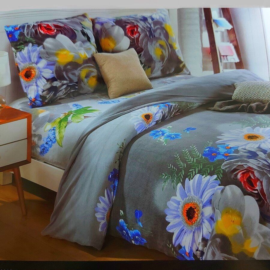 Voodipesukomplekt Flower, 200x220, 3-osaline hind ja info | Voodipesukomplektid | hansapost.ee