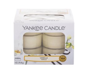 Ароматические чайные свечи Yankee Candle Vanilla 9,8 г, 12 шт. цена и информация | Свечи, подсвечники | hansapost.ee