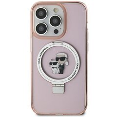Karl Lagerfeld KLHMN61HMRSKCP iPhone 11 | Xr 6.1" różowy|pink hardcase Ring Stand Karl&Choupettte MagSafe цена и информация | Чехлы для телефонов | hansapost.ee