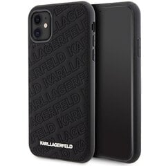 Karl Lagerfeld KLHCN61GSAKCPK iPhone 11 | Xr 6.1" czarny|black hardcase Gripstand Saffiano Karl&Choupette Pins цена и информация | Чехлы для телефонов | hansapost.ee