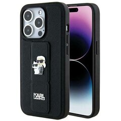 Karl Lagerfeld KLHCP14XGSAKCPK iPhone 14 Pro Max 6.7" czarny|black hardcase Gripstand Saffiano Karl&Choupette Pins цена и информация | Чехлы для телефонов | hansapost.ee