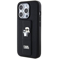 Karl Lagerfeld KLHCP13XGSAKCPK iPhone 13 Pro Max 6.7" czarny|black hardcase Gripstand Saffiano Karl&Choupette Pins цена и информация | Чехлы для телефонов | hansapost.ee