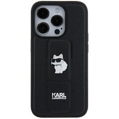 Karl Lagerfeld KLHCN61GSAKCPK iPhone 11 | Xr 6.1" czarny|black hardcase Gripstand Saffiano Karl&Choupette Pins цена и информация | Чехлы для телефонов | hansapost.ee