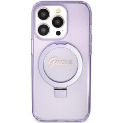 Guess GUHMN61HRSGSU iPhone 11 | Xr 6.1" fioletowy|purple hardcase Ring Stand Script Glitter MagSafe цена и информация | Чехлы для телефонов | hansapost.ee