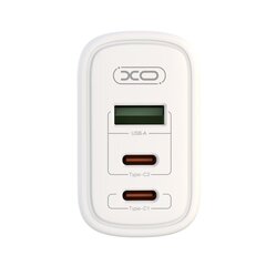 XO wall charger CE04 PD 65W 2x USB-C 1x USB white цена и информация | Зарядные устройства для телефонов | hansapost.ee