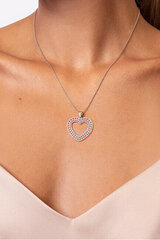 Brilio Silver Роскошный серебряный кулон сердце с цирконами PT18W цена и информация | Украшения на шею | hansapost.ee