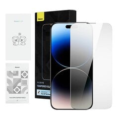 Privacy tempered Glass Baseus Iphone 14 Pro Max (2pcs) with 2 cleaning kits and dust-proof installation tool цена и информация | Защитные пленки для телефонов | hansapost.ee