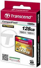 Transcend Compact Flash 128GB 1000x цена и информация | Карты памяти для телефонов | hansapost.ee