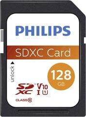 Philips SDXC Card 128GB Class 10 UHS-I U1 цена и информация | Карты памяти | hansapost.ee