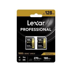 Lexar SDXC 128 GB + 128 GB hind ja info | Lexar Mobiiltelefonid, fotokaamerad, nutiseadmed | hansapost.ee