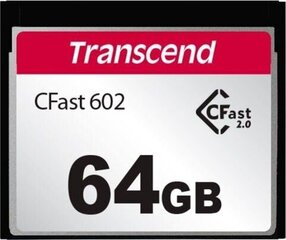 Transcend CFX602 CFast 64 GB (TS64GCFX602) hind ja info | Mälukaardid mobiiltelefonidele | hansapost.ee