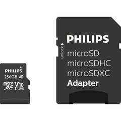 Philips MicroSDHC 256GB class 10|UHS 1 + Adapter hind ja info | Mälukaardid mobiiltelefonidele | hansapost.ee
