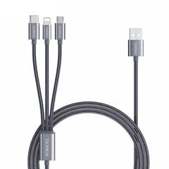 Romoss CB25A 3in1 USB-C | Lightning | Micro 3A USB cable 1.5m (gray) цена и информация | Borofone 43757-uniw | hansapost.ee