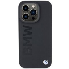 BMW BMHCP15LSLLBK iPhone 15 Pro 6.1" czarny|black Leather Hot Stamp цена и информация | Чехлы для телефонов | hansapost.ee