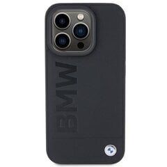 BMW BMHCP15XSLLBK iPhone 15 Pro Max 6.7" czarny|black Leather Hot Stamp цена и информация | Чехлы для телефонов | hansapost.ee