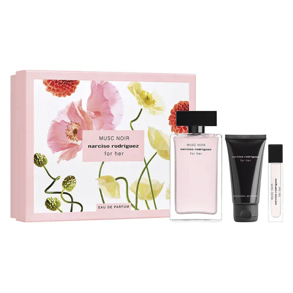 Kosmeetikakomplekt Narciso Rodriguez Musc Noir EDP naistele: parfüümvesi 100 ml + parfüümvesi 10 ml + kehakreem 50 ml цена и информация | Parfüümid naistele | hansapost.ee