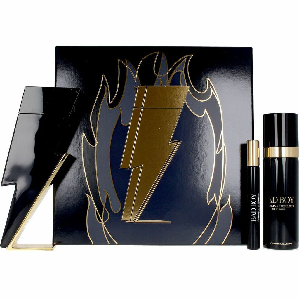 Komplekt Carolina Herrera Bad Boy meestele: deodorant, 100 ml + EDT, 100 ml + EDT, 10 ml hind ja info | Parfüümid meestele | hansapost.ee