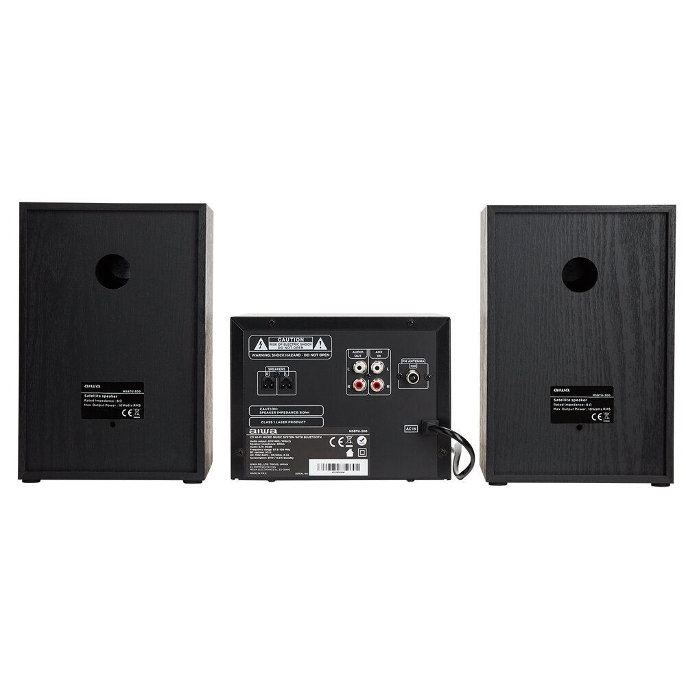 Kodune audio mikrosüsteem Aiwa MSBTU-300 black hind ja info | Muusikakeskused | hansapost.ee