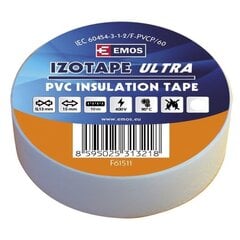 PVC isoleerteip IZOTAPE ULTRA 15/10 valge hind ja info | Käsitööriistad | hansapost.ee