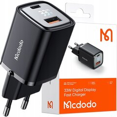 Зарядное устройство USB/USB-C, Nano, с дисплеем, Gan 33W Pd, Mcdodo цена и информация | Mcdodo Мобильные телефоны, Фото и Видео | hansapost.ee