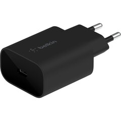 Сетевая зарядка Belkin Boost Charge USB-C PD 3.0 PPS 25W черная цена и информация | Зарядные устройства для телефонов | hansapost.ee